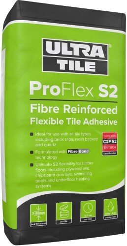 Ultra ProFlex S2 Flexible Tile Adhesive 20kg Grey - Fibre Reinforced
