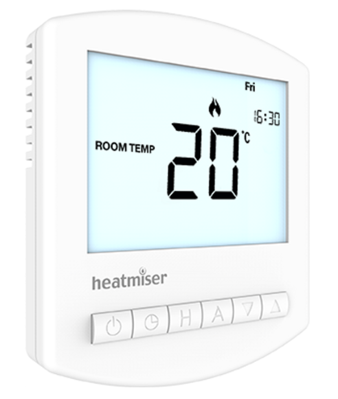 Heatmiser Slimline V3 Programmable Thermostat 230V - Wired UFH